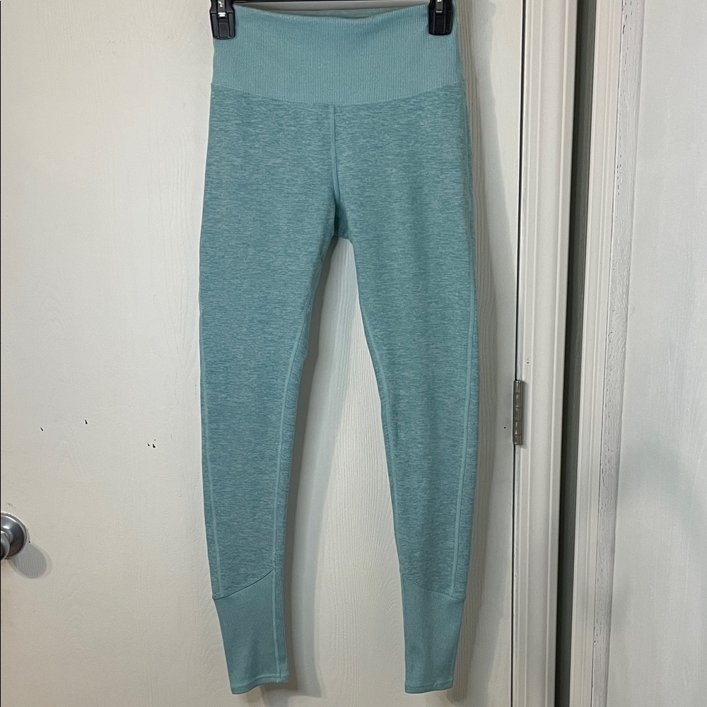 ALO Yoga High Waisted Alosoft Lounge Legging Blue Quartz Heather Size Small